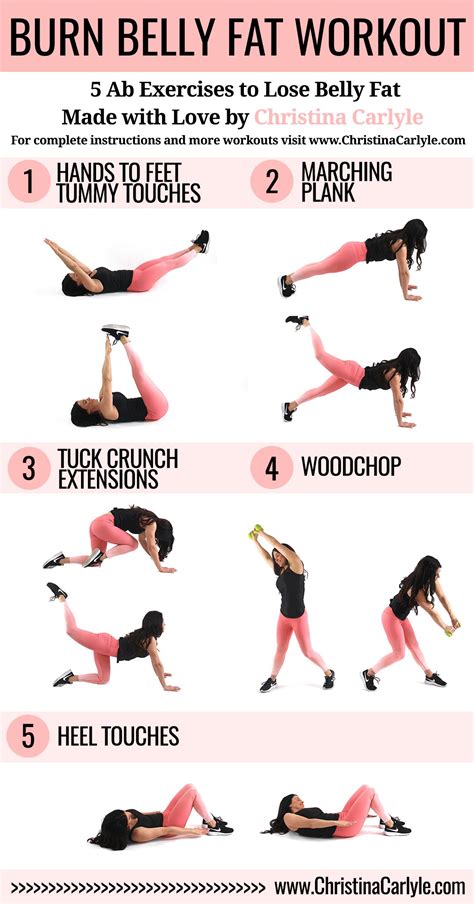 5 ab exercises to lose belly fat | Christina Carlyle