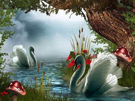 5 Hermosas Imágenes De Paisajes Románticos Con Cisnes ...