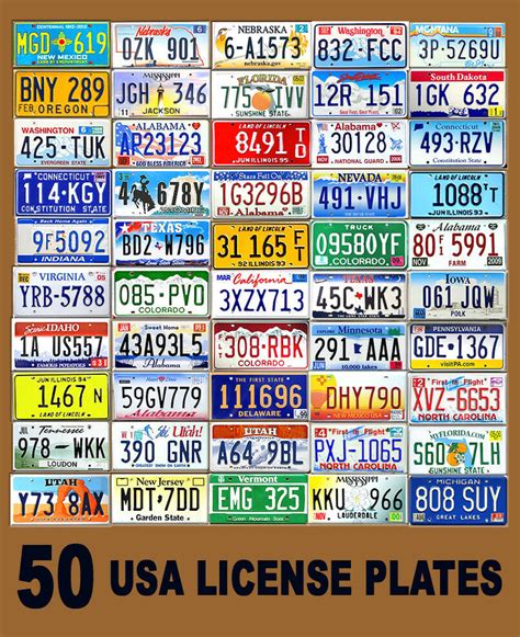 50 ASSORTED USA LICENSE PLATES   COLOR UNITED STATES TAG ...