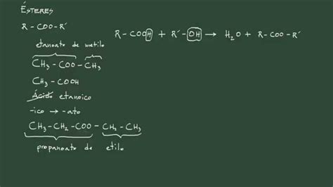 50. Formulación orgánica: ésteres  formulación y ...