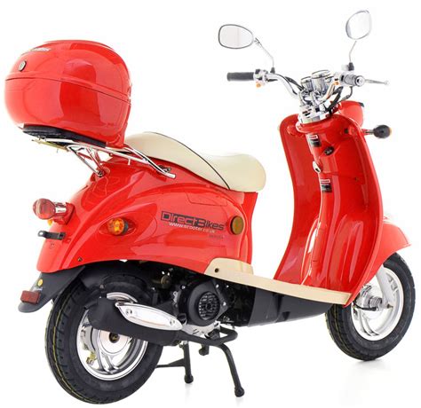 50cc Scooter   Buy Direct Bikes Retro 50cc Scooters Red