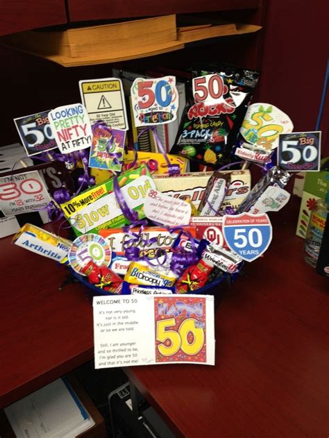 50th birthday gift basket | Ideas | Birthday gift baskets ...