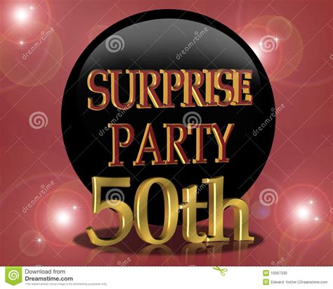 50th Birthday Surprise Party Invitation Stock Illustration ...