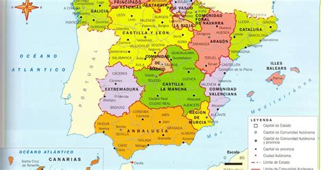 56staamalia: MAPA POLÍTICO DE ESPAÑA: Comunidades ...