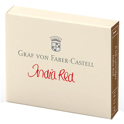 6 Cartuchos de Tinta Graf on Faber Castell Rojo India ...