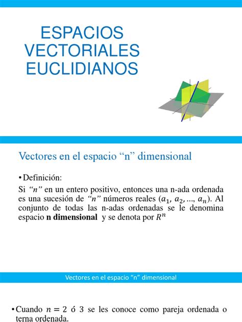 6. Espacios Vectoriales Euclidianos | Espacio vectorial ...