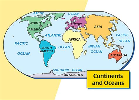 6. The World: Continents, Countries, and Oceans: The World ...