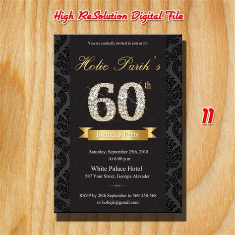 60 cumpleaños decoración invitación de cumpleaños 60 60 | Etsy
