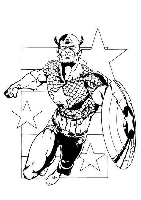 67 Capitán América para colorear | Dibujos para colorear