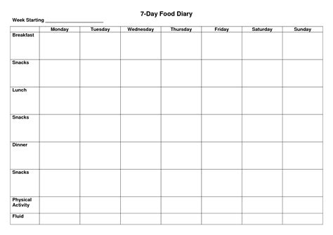 7 Best Images of Printable 7 Day Food Log 5 Meals A Day ...