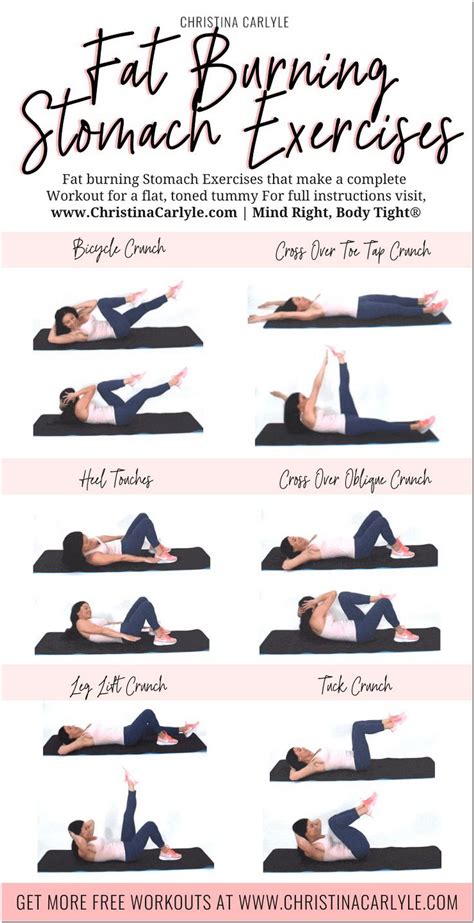 77 Fat Burning Stomach Exercises For a Flat Toned Tummy ...