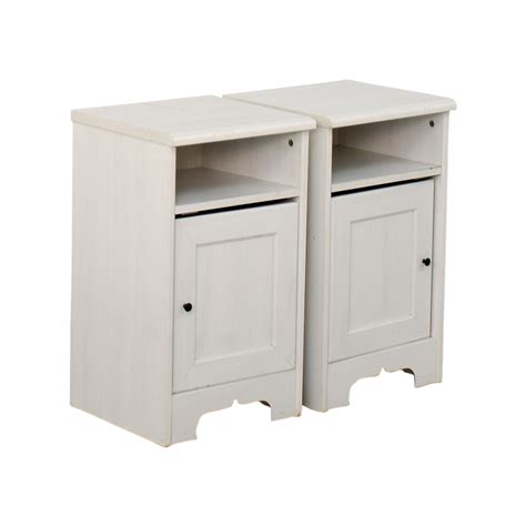 79% OFF   IKEA IKEA Hemnes White Side Cabinets / Storage