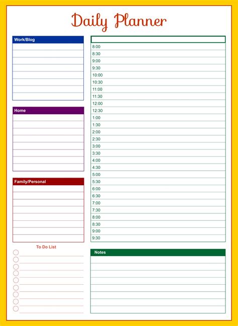 8 Best Images of Hourly Day Planner Printable Pages ...