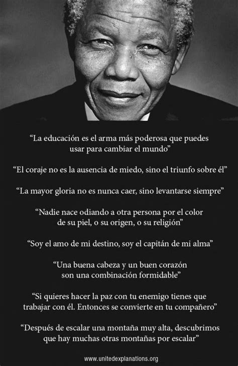 8 frases celebres de Nelson Mandela. #Mandela #sabiduría # ...