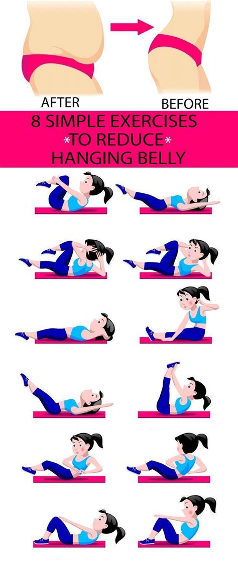 8 mejores ejercicios para reducir la barriga colgante / # ejercicios # ...
