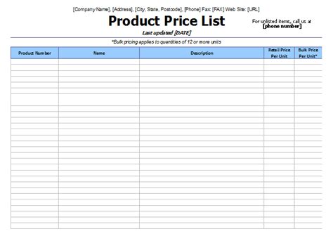 8 Price List Templates to Make Any Kind of Price List
