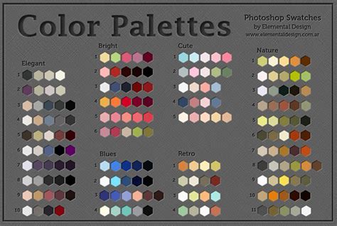 80 Paletas de Colores para Photoshop y otros programas ...