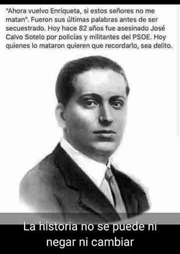 84 aniversario del asesinato de Calvo Sotelo Tres foramontanos en ...