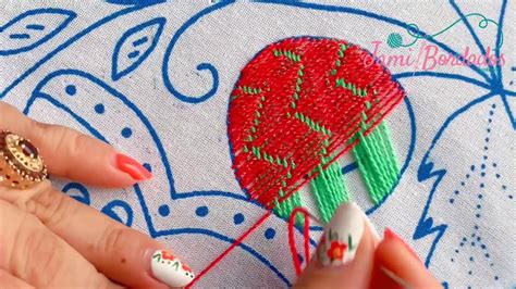 87. Bordado Fantasía Cereza 3 / Hand Embroidery Cherry with Fantasy ...