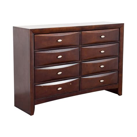 88% OFF   Dark Wood Eight Drawer Dresser / Storage