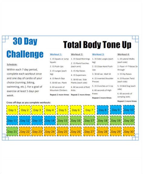 9+ 30 day Workout Plan Templates   PDF, Word | Free ...