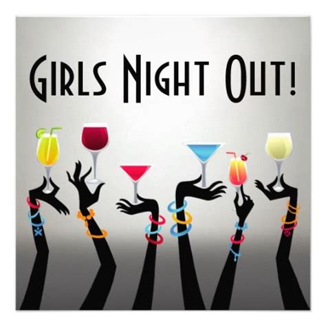 9 best girls night out happy hour invitations images on ...