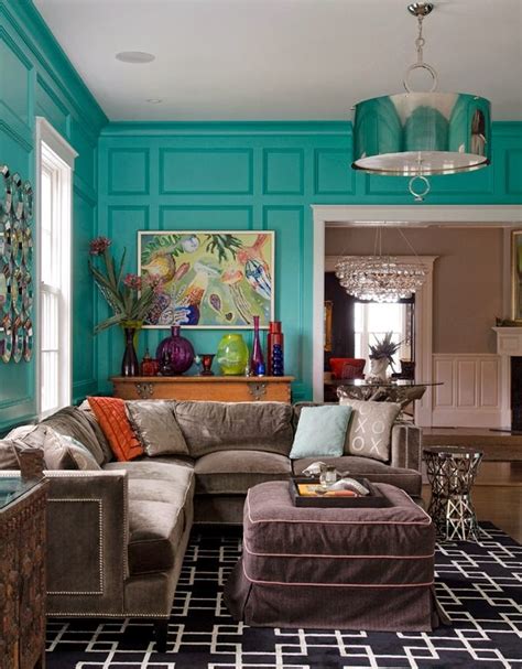 9 fotos de decoración de salas en color aguamarina