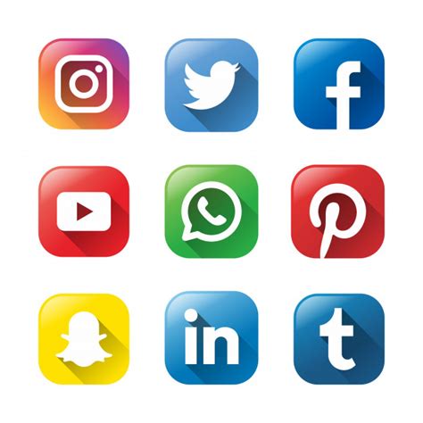 9 plantilla de diseño de logotipo de redes sociales ...