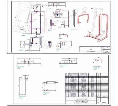 91 Planos Maquinas De Ejercicios Gym Gimnasios   $ 150,00 en Mercado Libre