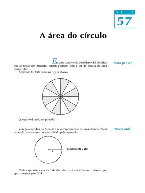A área do círculo | Circle | Triangle