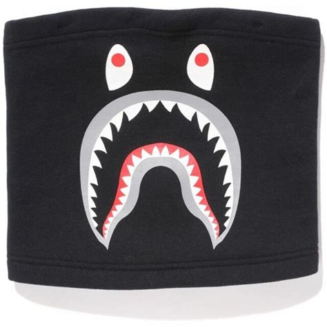 a Bathing Ape Bape Shark Sweat Neck Warmer Mask Black ...