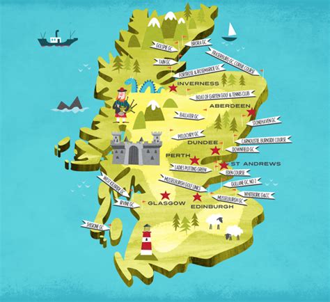 A dog in a hat Map of Scotland | Viajes escocia, Cuaderno ...