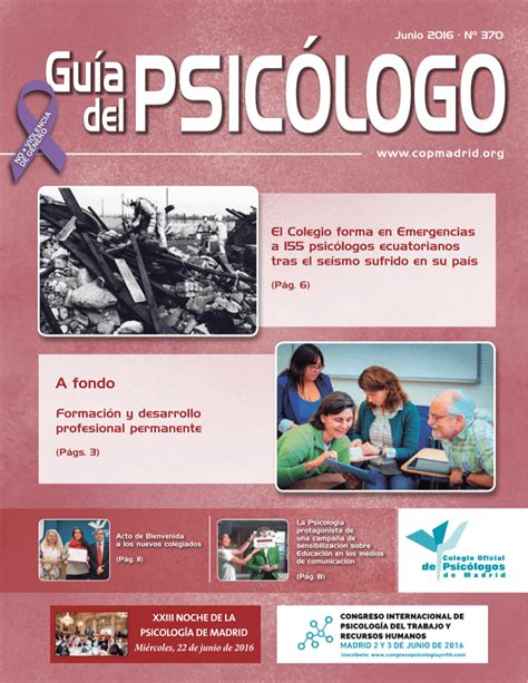 A fondo   Colegio Oficial de Psicólogos de Madrid