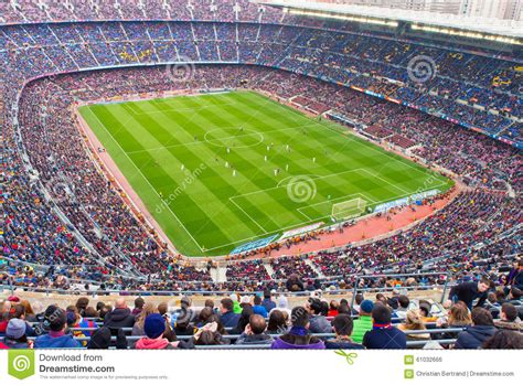 A General View Of The Camp Nou Stadium In The Football ...