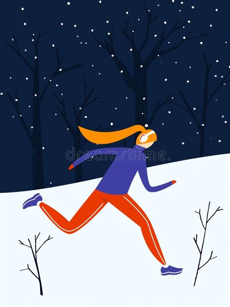 A Girl Is Jogging In A Park Stock Vector   Illustration of ...