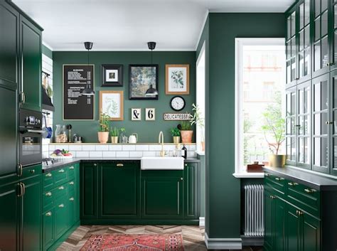 A green and fresh BODBYN kitchen   IKEA