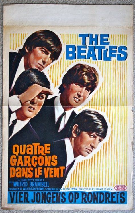 A Hard Day’s Night  1964 . Belgian poster. | Beatles movie ...