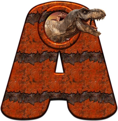 A Jurassic Park 5  Alfabeto Decorativo  | Decoraciones de dinosaurios ...