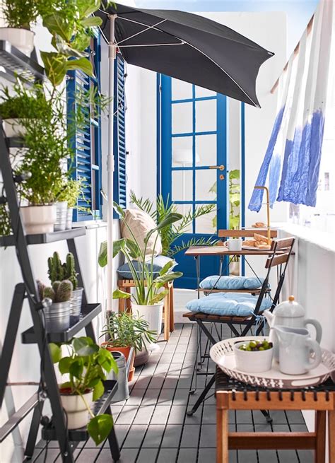 A small, narrow and private balcony   IKEA