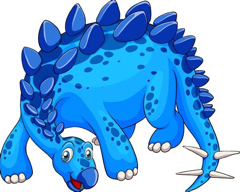 A stegosaurus dinosaur cartoon character 2141029 Vector Art at Vecteezy