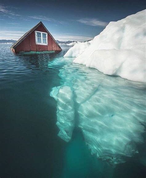 A village in Greenland that got flooded by a recent ...