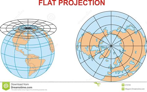 A World Flat Projection Map Stock Photos   Image: 273703
