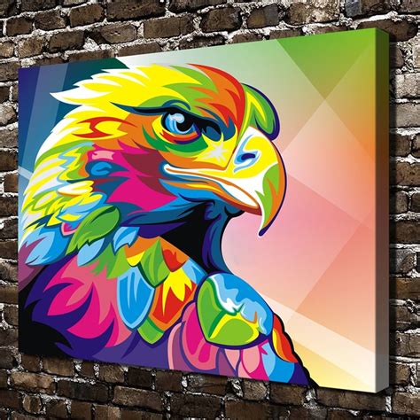 A3490 Pintura Abstracta de Color Águila Animal Ave. HD Impresión De La ...