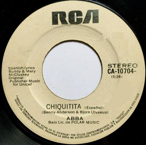 ABBA   Chiquitita  Español   1979, White label, Vinyl  | Discogs