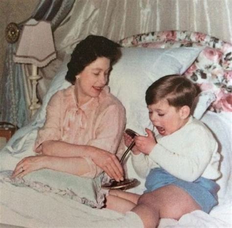 About 1963. Queen Elizabeth ll and Prince Andrew ...