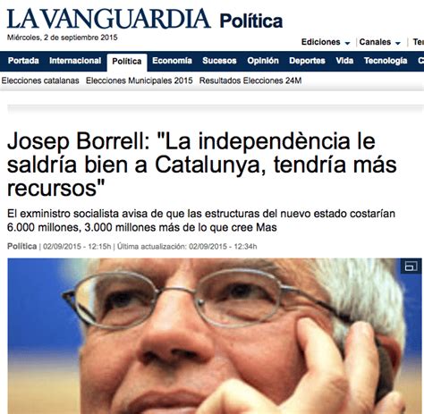 Abracadabrante manipulación de La Vanguardia a Josep Borrell | Dolça ...