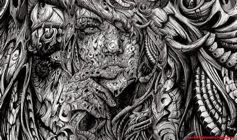 Abstract Art Faces Black And White | Amazing Wallpapers