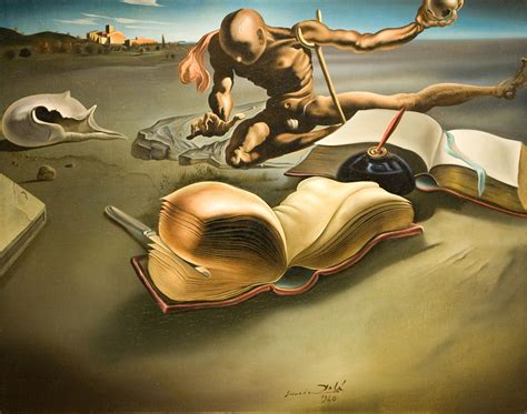 abstract, Salvador Dalí, Painting, Books, Quills, Classic ...