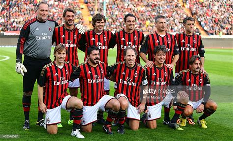 AC Milan team pose for a team photo during the Perspolis ...
