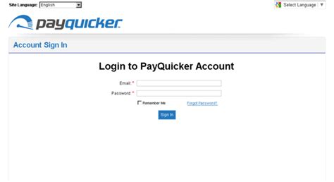 Access secure.payquicker.com. PayQuicker   Sign In